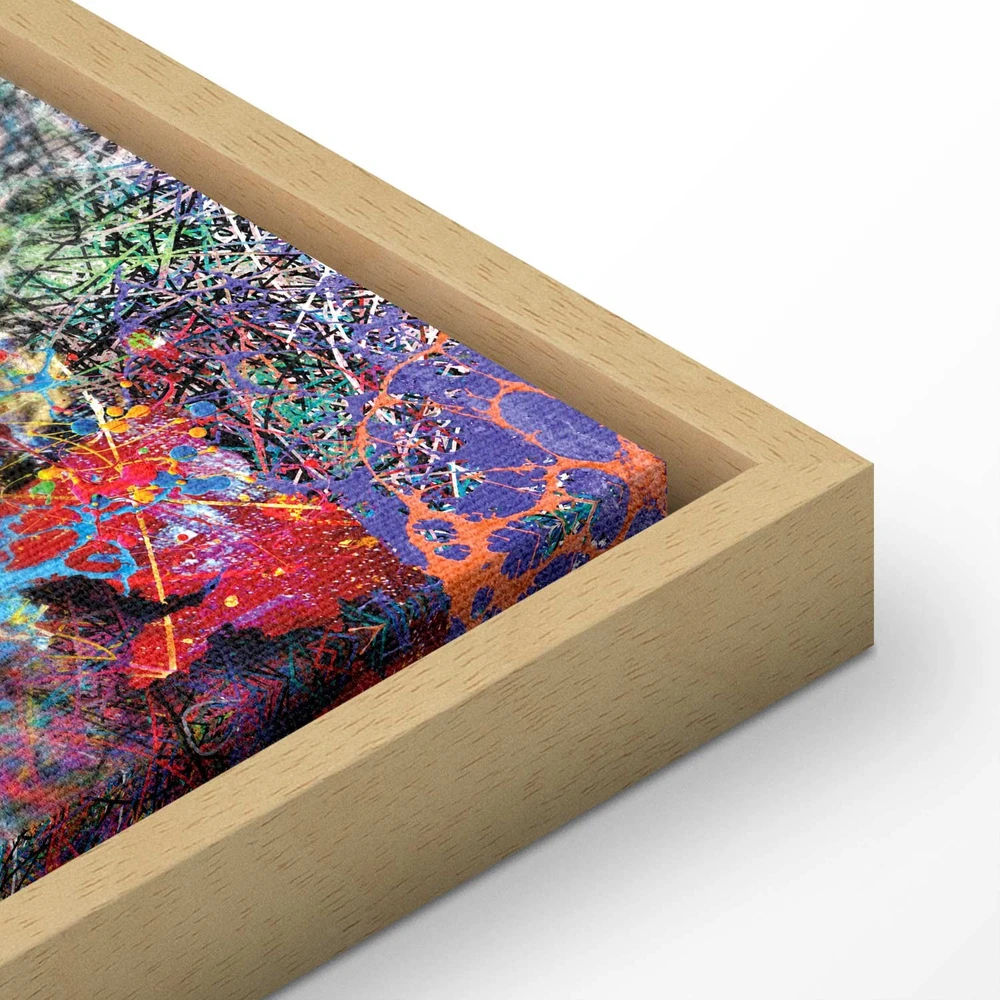 Paveikslas Pasaulio žemėlapis Jackson Pollock stiliumi