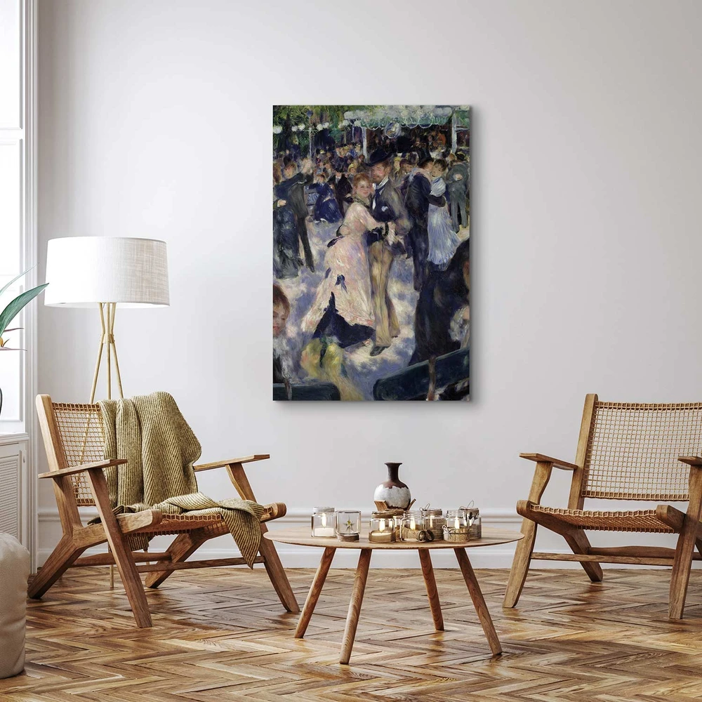 Paveikslas Pierre Auguste Renoir - Le Moulin de la Galette. Šokėjų detalė