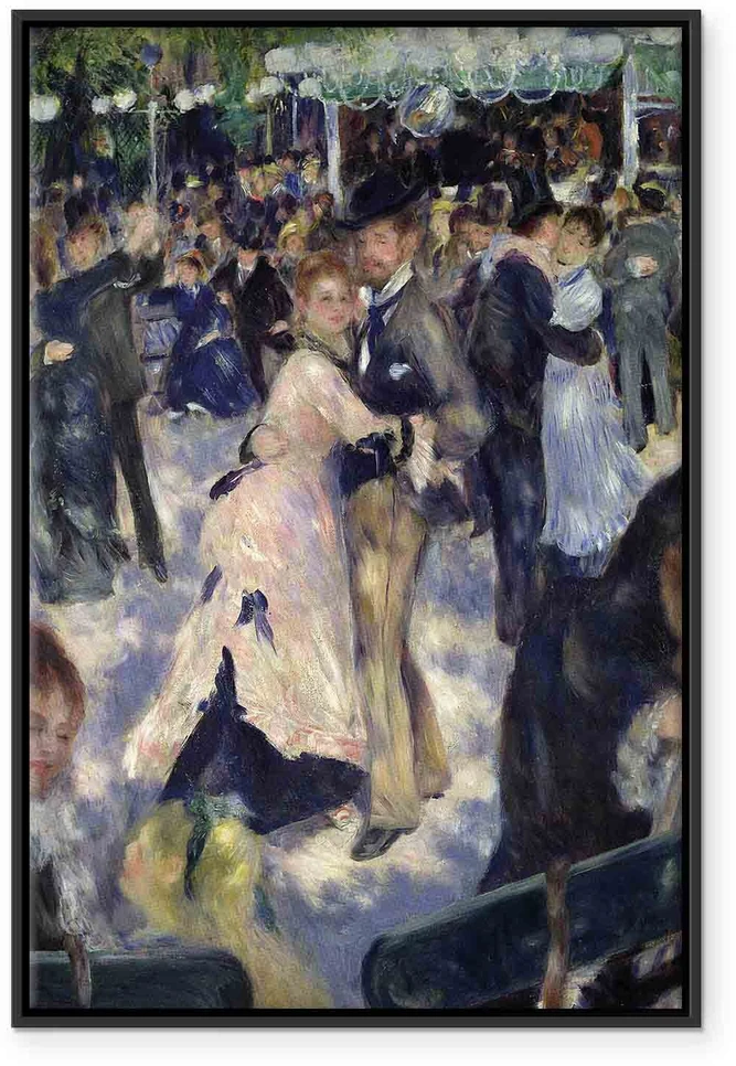 Paveikslas Pierre Auguste Renoir - Le Moulin de la Galette. Šokėjų detalė