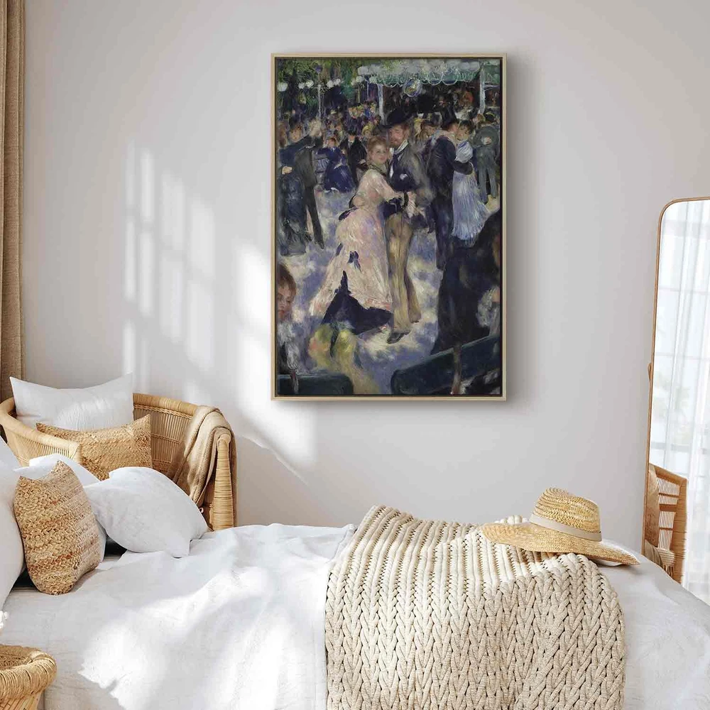 Paveikslas Pierre Auguste Renoir - Le Moulin de la Galette. Šokėjų detalė