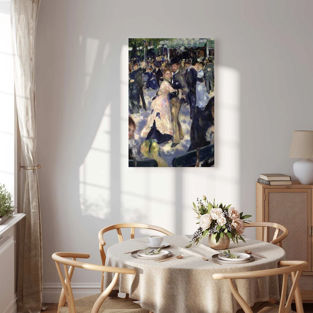 Paveikslas Pierre Auguste Renoir - Le Moulin de la Galette. Šokėjų detalė