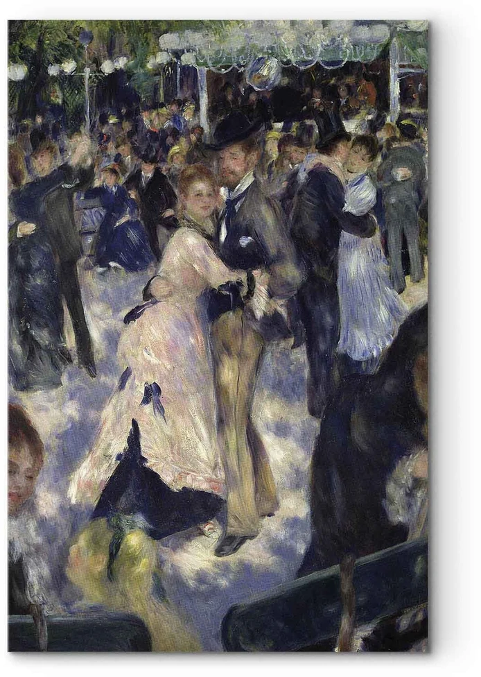 Paveikslas Pierre Auguste Renoir - Le Moulin de la Galette. Šokėjų detalė
