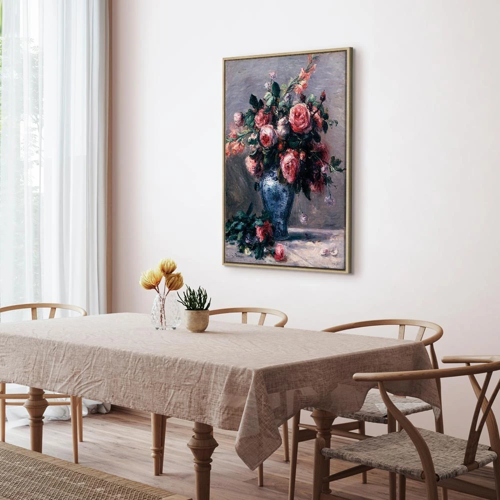Paveikslas Pierre Auguste Renoir - Vaza su rožėmis
