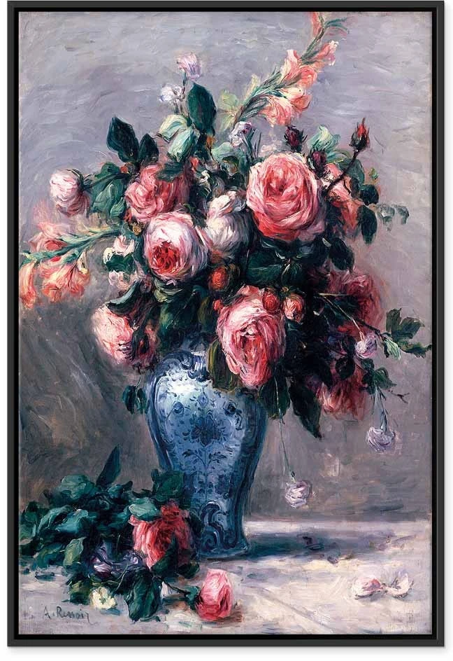 Paveikslas Pierre Auguste Renoir - Vaza su rožėmis