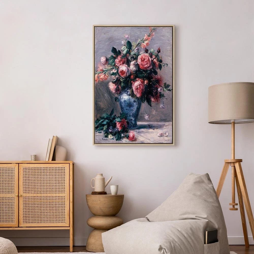 Paveikslas Pierre Auguste Renoir - Vaza su rožėmis