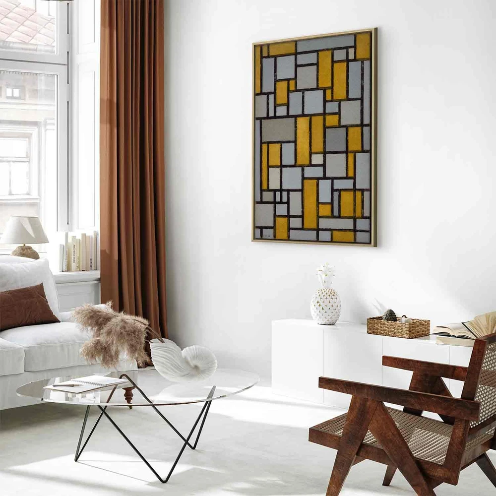 Paveikslas Piet Mondrian - Kompozicija su tinkleliu 19