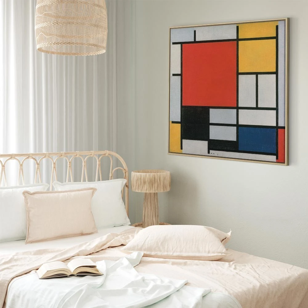 Paveikslas Piet Mondrian - Kompozicija su raudona, geltona, mėlyna ir juoda