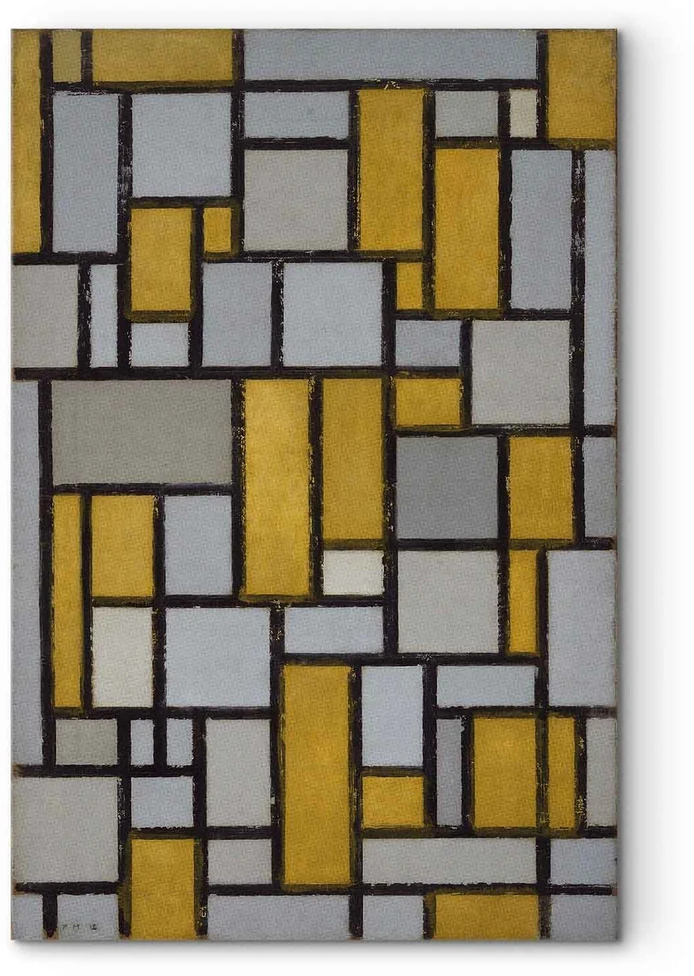 Paveikslas Piet Mondrian - Kompozicija su tinkleliu 19