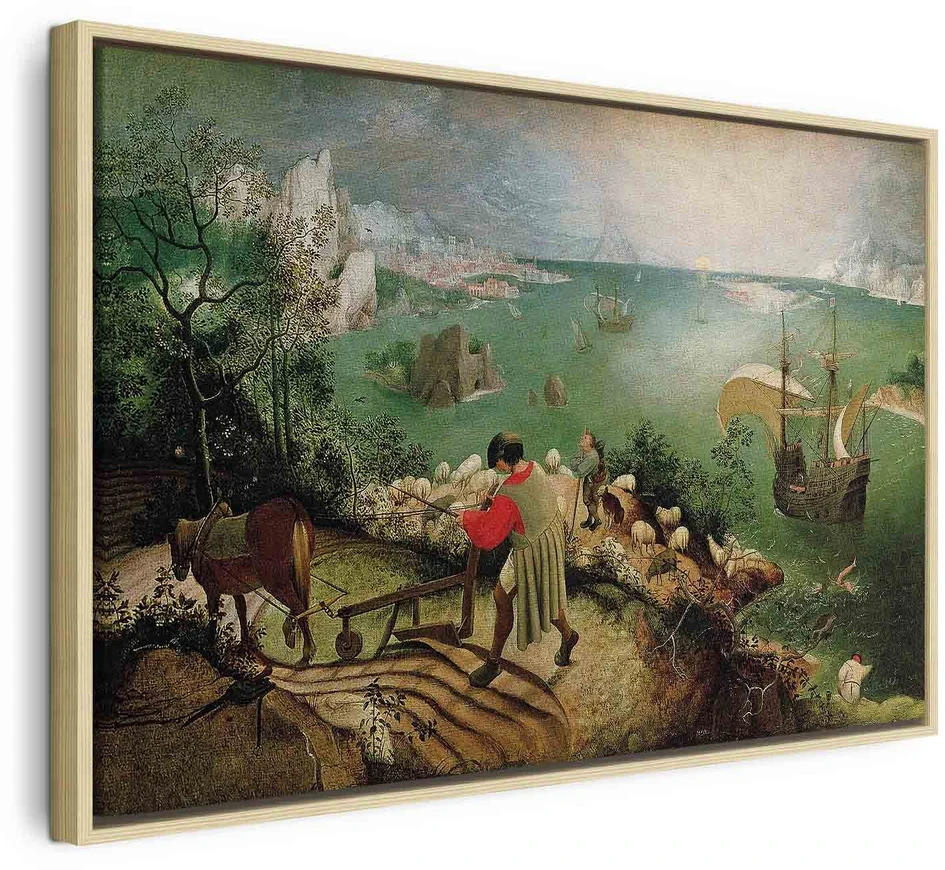 Paveikslas Pieter Bruegel Vyresnysis - Peizažas su Ikaro žūtimi