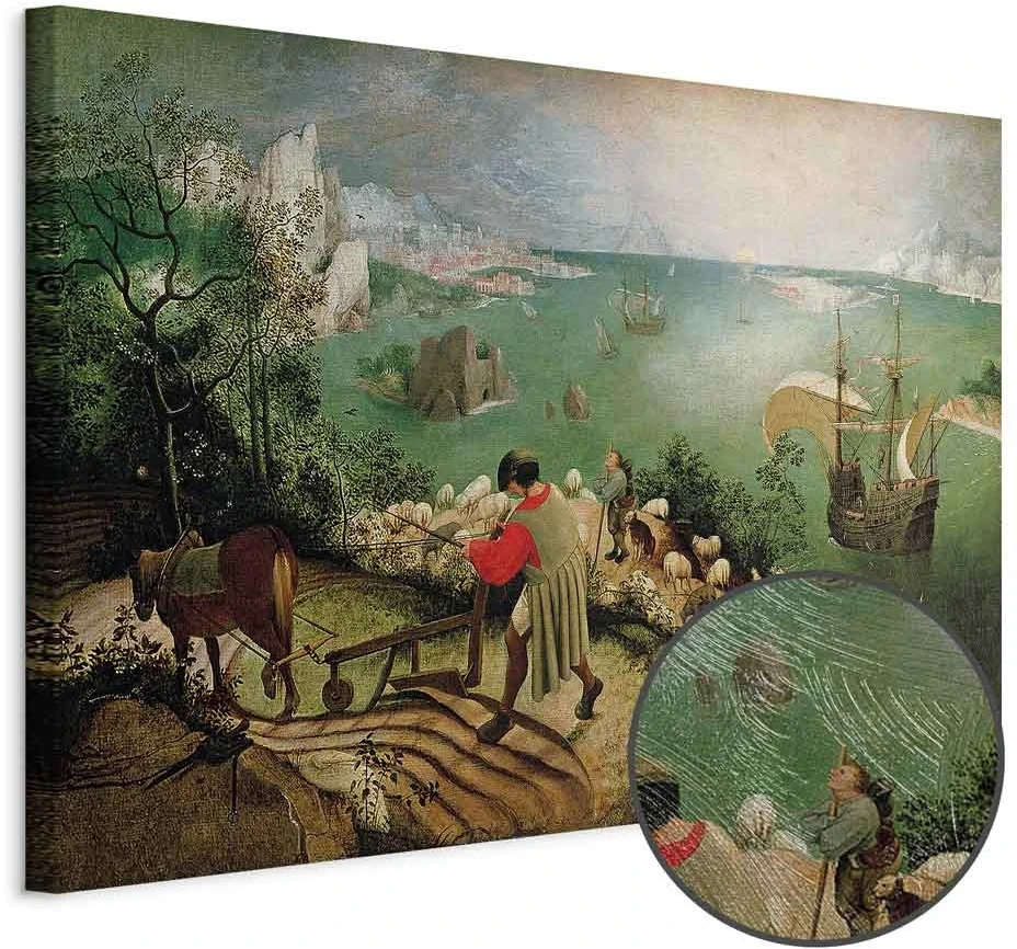 Paveikslas Pieter Bruegel Vyresnysis - Peizažas su Ikaro žūtimi