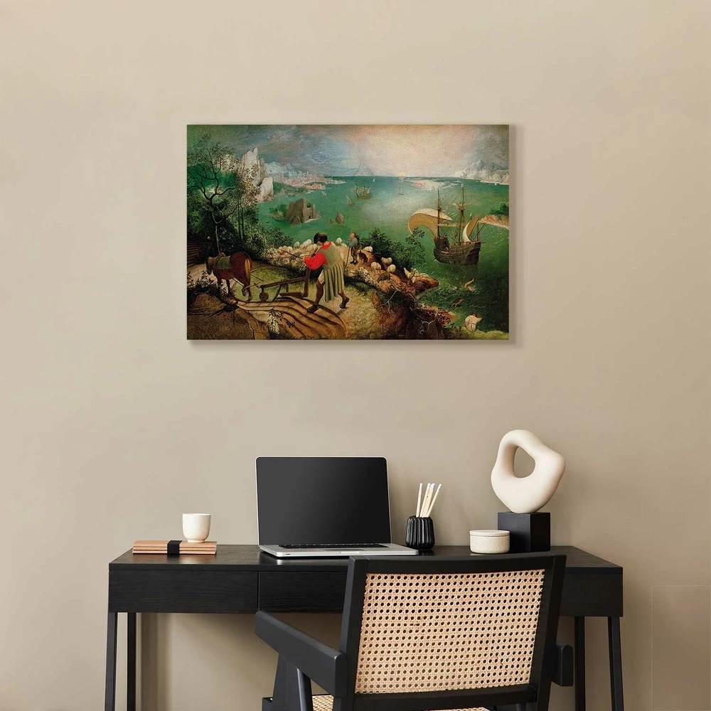 Paveikslas Pieter Bruegel Vyresnysis - Peizažas su Ikaro žūtimi