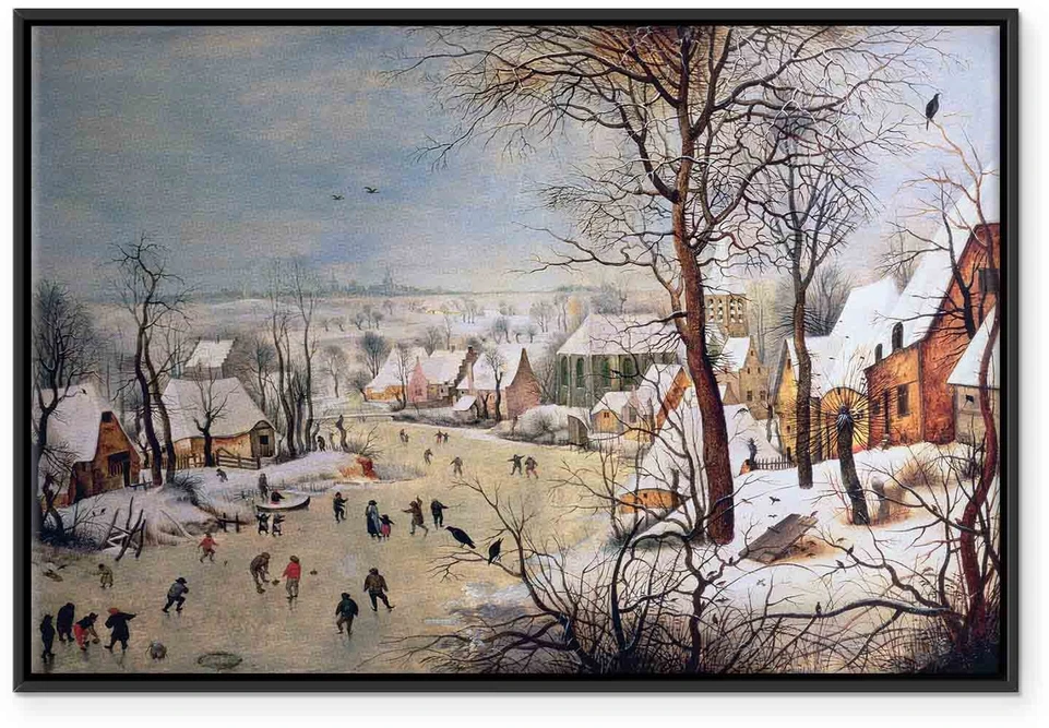 Paveikslas Pieter Bruegel Vyresnysis - Žiemos peizažas su paukščių spąstais
