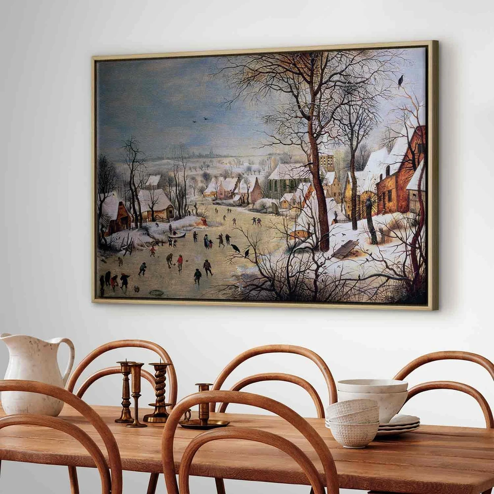 Paveikslas Pieter Bruegel Vyresnysis - Žiemos peizažas su paukščių spąstais