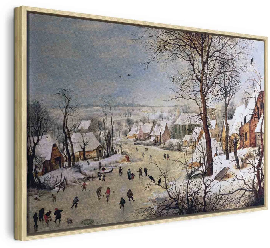 Paveikslas Pieter Bruegel Vyresnysis - Žiemos peizažas su paukščių spąstais