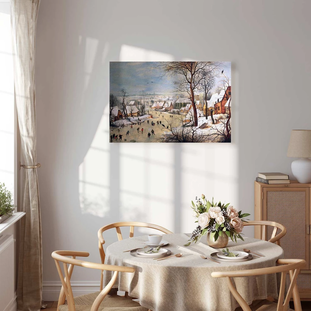 Paveikslas Pieter Bruegel Vyresnysis - Žiemos peizažas su paukščių spąstais