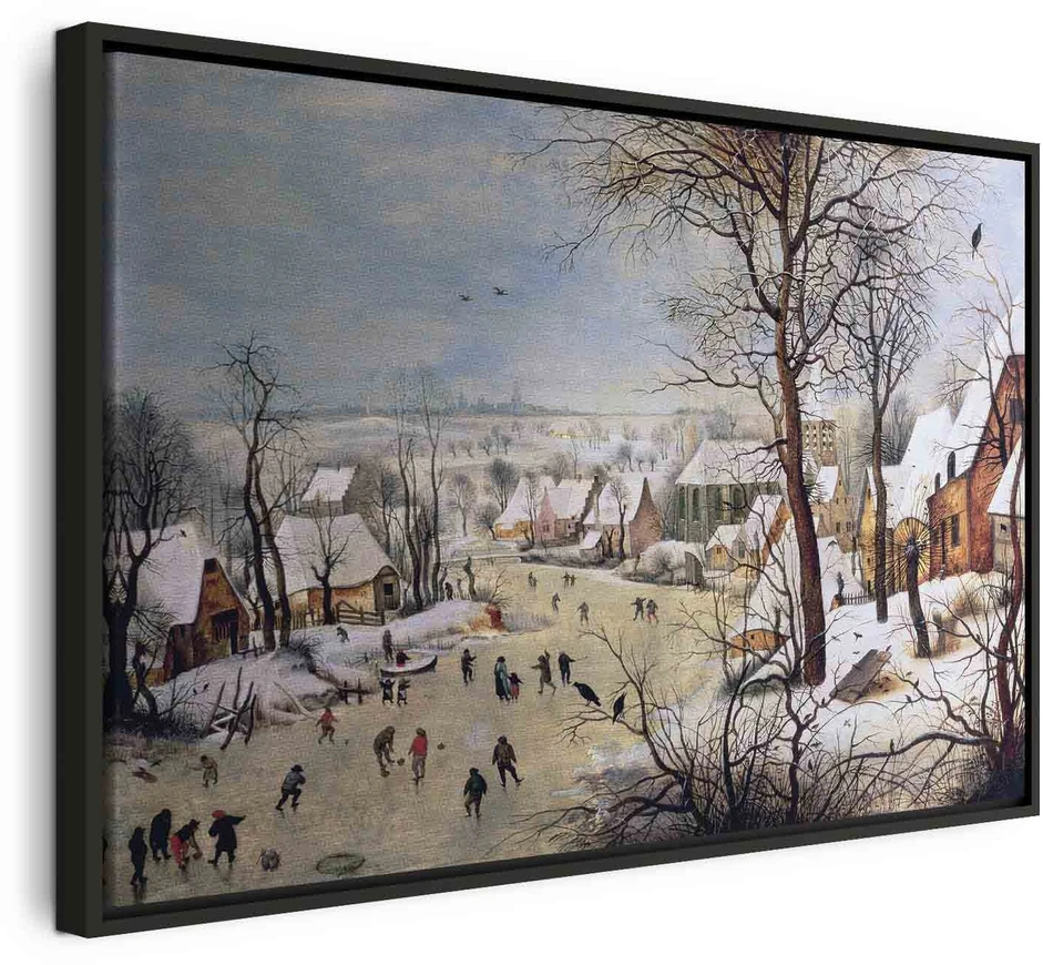 Paveikslas Pieter Bruegel Vyresnysis - Žiemos peizažas su paukščių spąstais