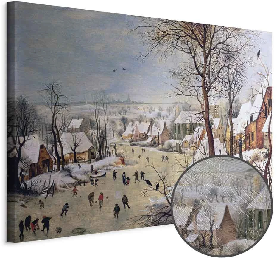 Paveikslas Pieter Bruegel Vyresnysis - Žiemos peizažas su paukščių spąstais