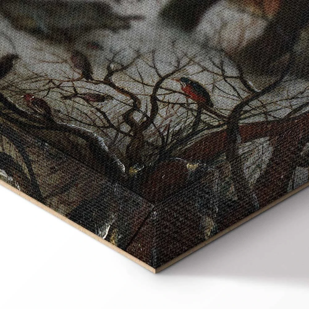 Paveikslas Pieter Brueghel Jaunesnysis - Žiemos peizažas su paukščių spąstais