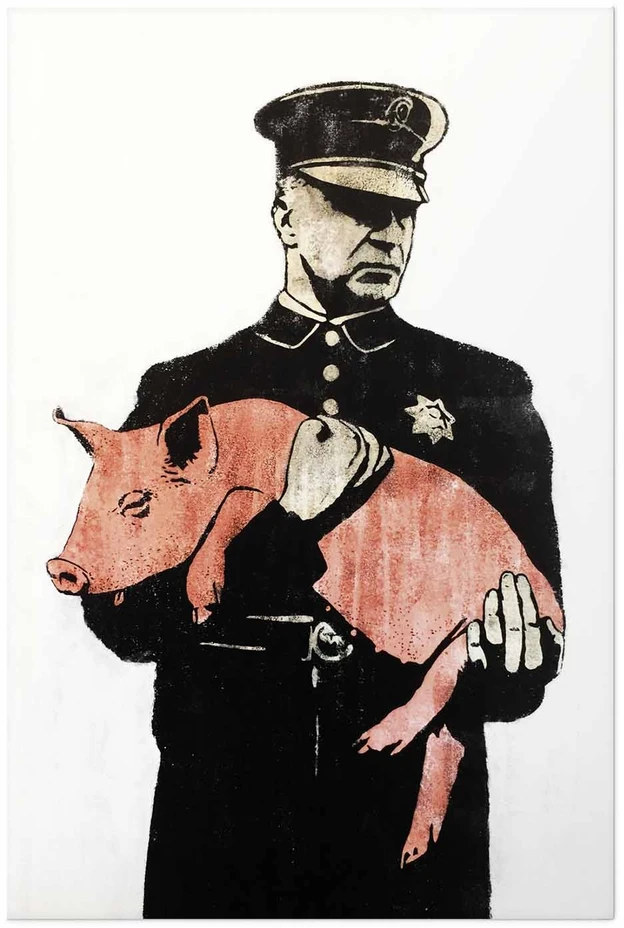 Paveikslas - Policininkas kiaulė