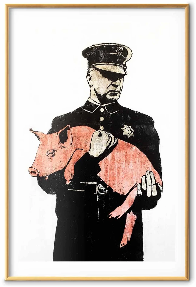 Paveikslas - Policininkas kiaulė