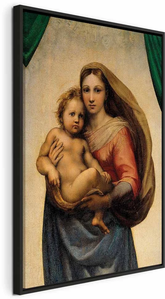 Paveikslas Raphael - Siksto Madona, fragmentas
