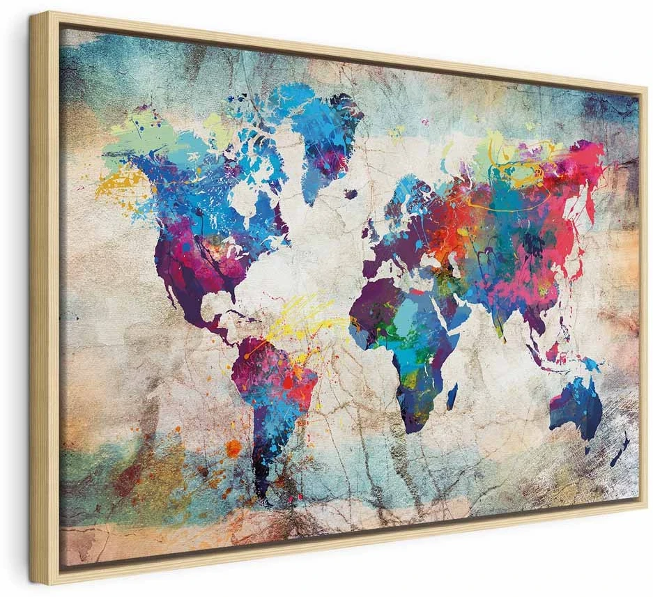 Paveikslas Spalvingas pasaulio žemėlapis