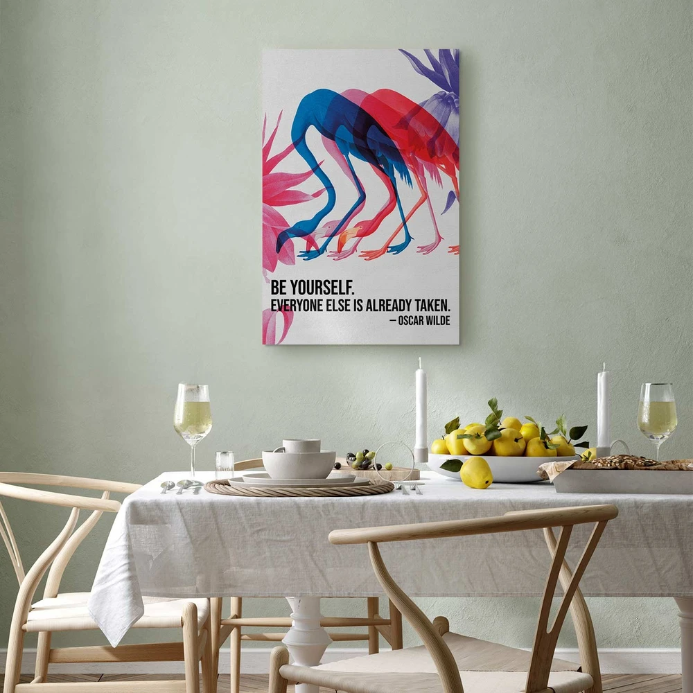 Paveikslas Spalvingi flamingai