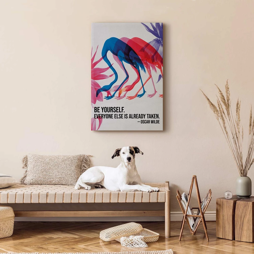 Paveikslas Spalvingi flamingai