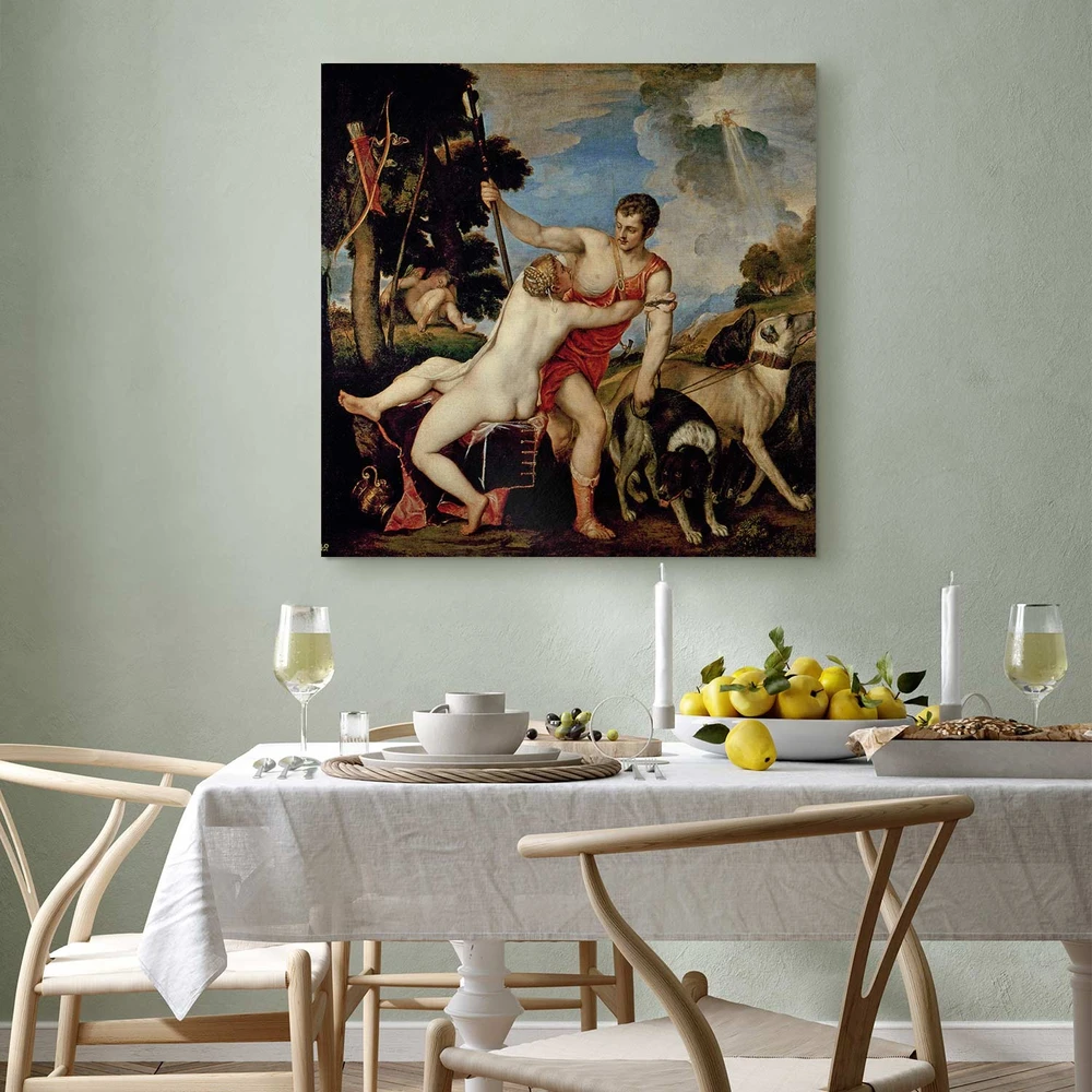 Paveikslas Titian - Venera ir Adonis