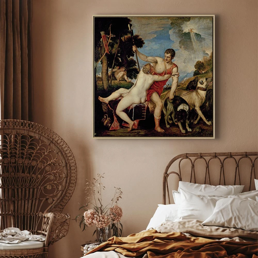 Paveikslas Titian - Venera ir Adonis