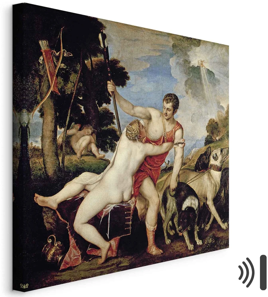 Paveikslas Titian - Venera ir Adonis