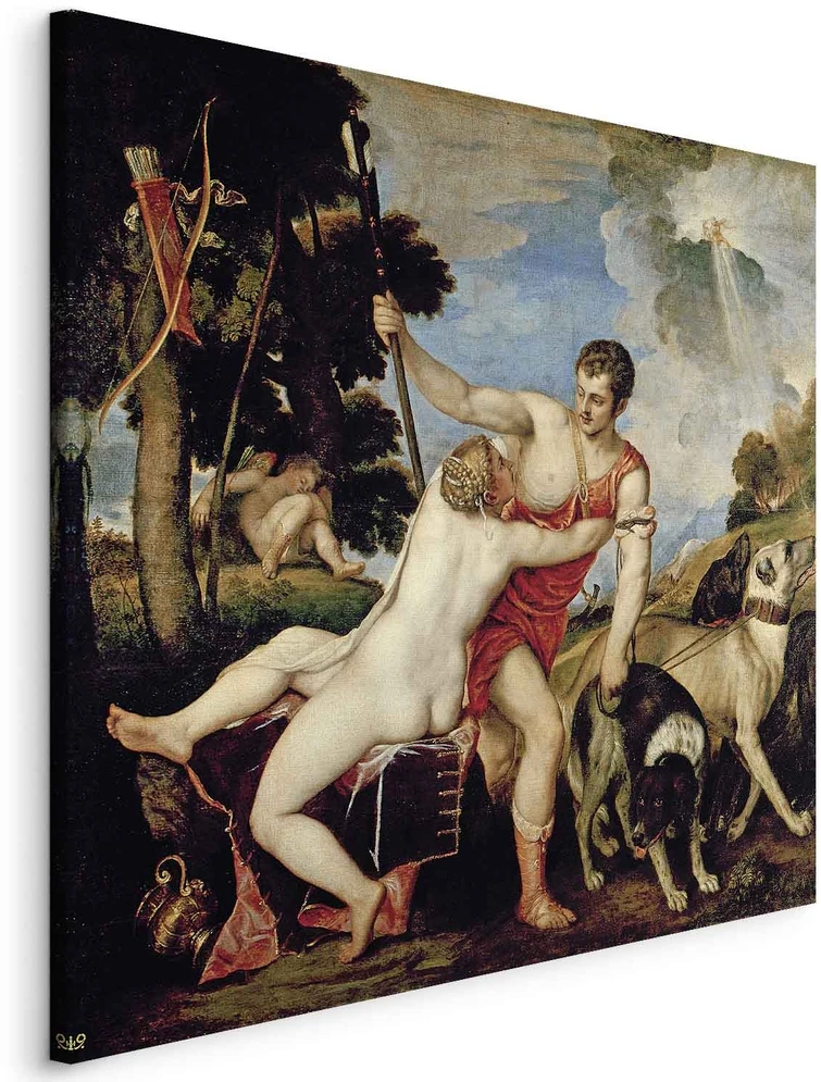Paveikslas Titian - Venera ir Adonis