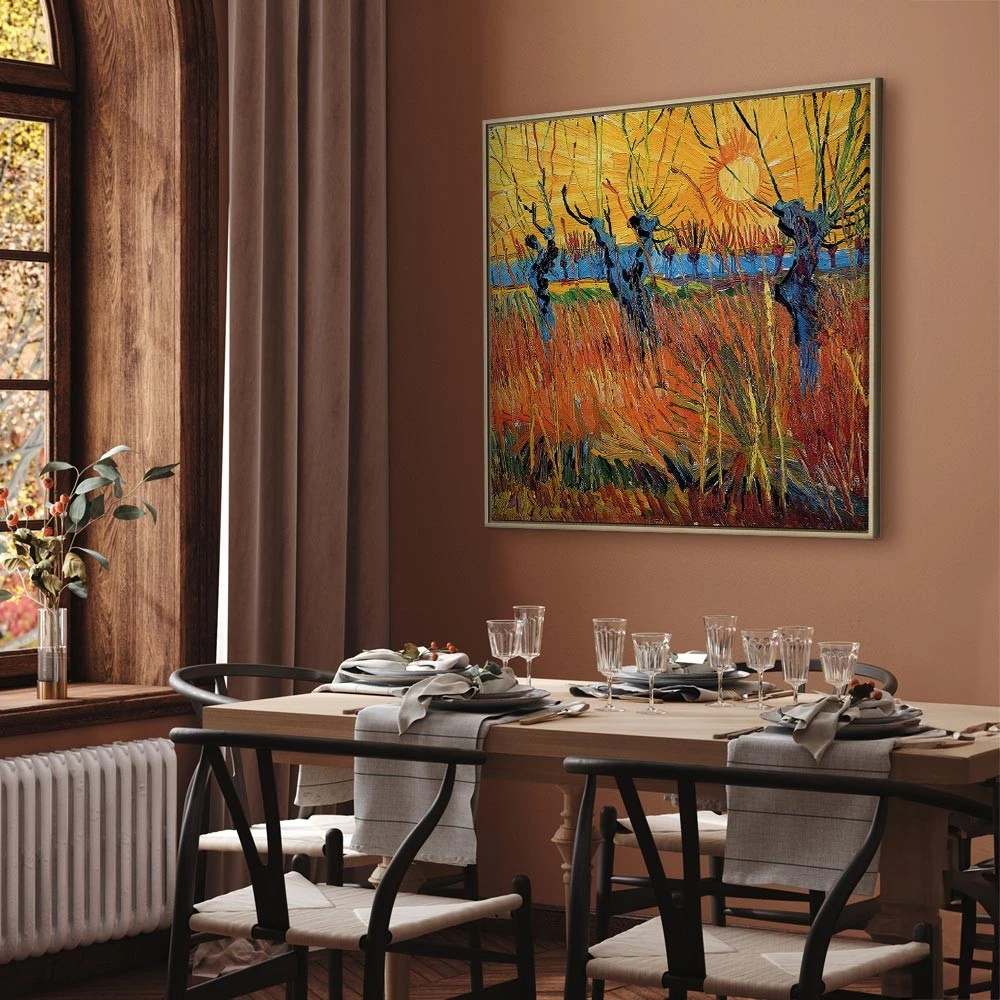 Paveikslas Vincent van Gogh - Gluosniai saulėlydyje