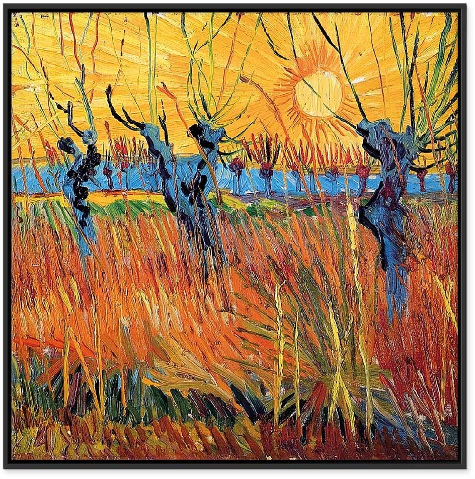 Paveikslas Vincent van Gogh - Gluosniai saulėlydyje