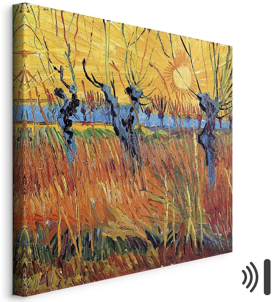 Paveikslas Vincent van Gogh - Gluosniai saulėlydyje