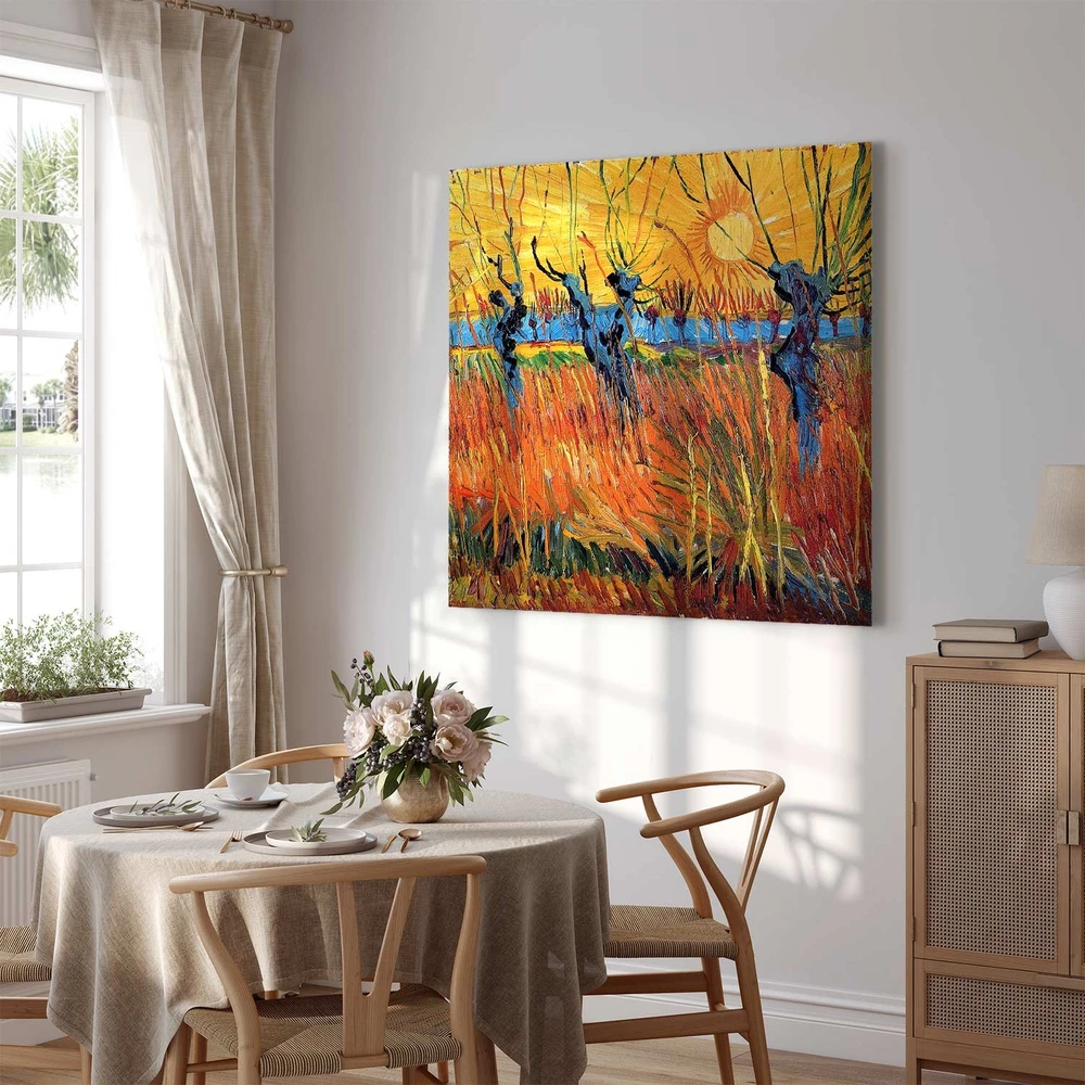 Paveikslas Vincent van Gogh - Gluosniai saulėlydyje