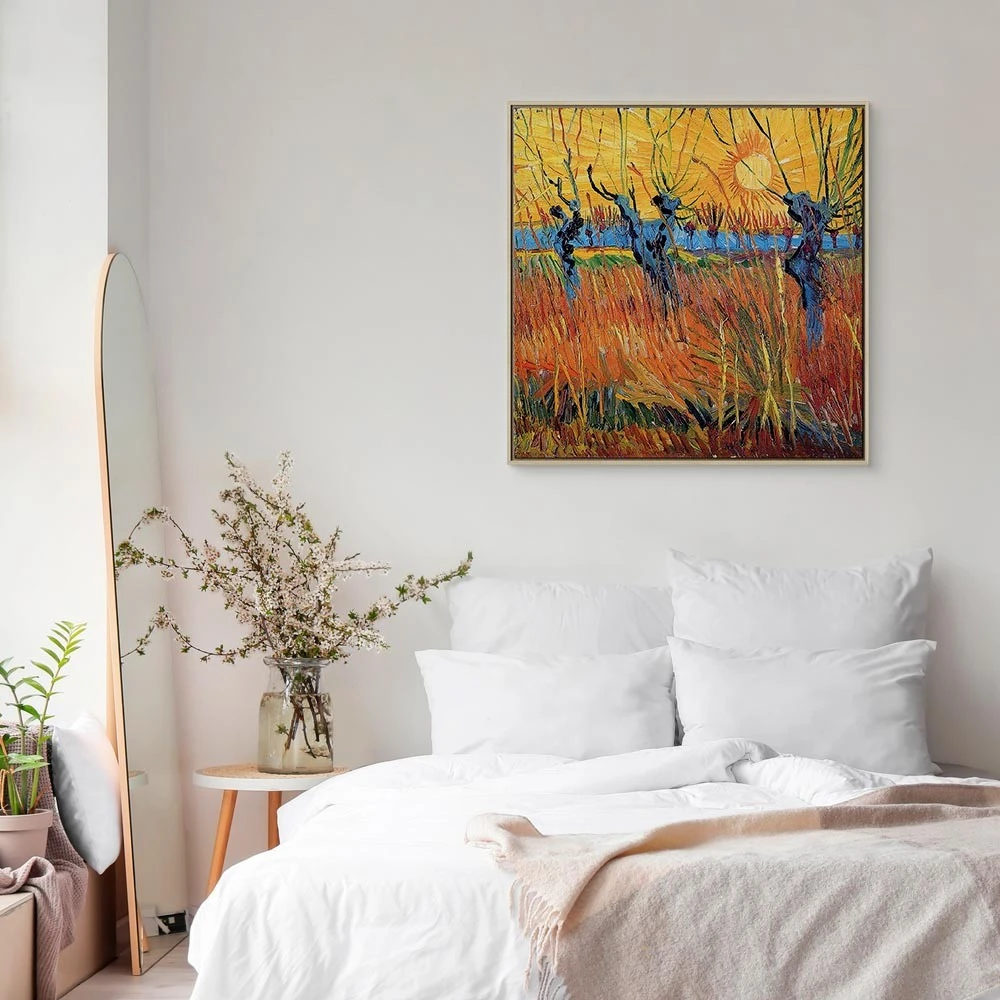Paveikslas Vincent van Gogh - Gluosniai saulėlydyje