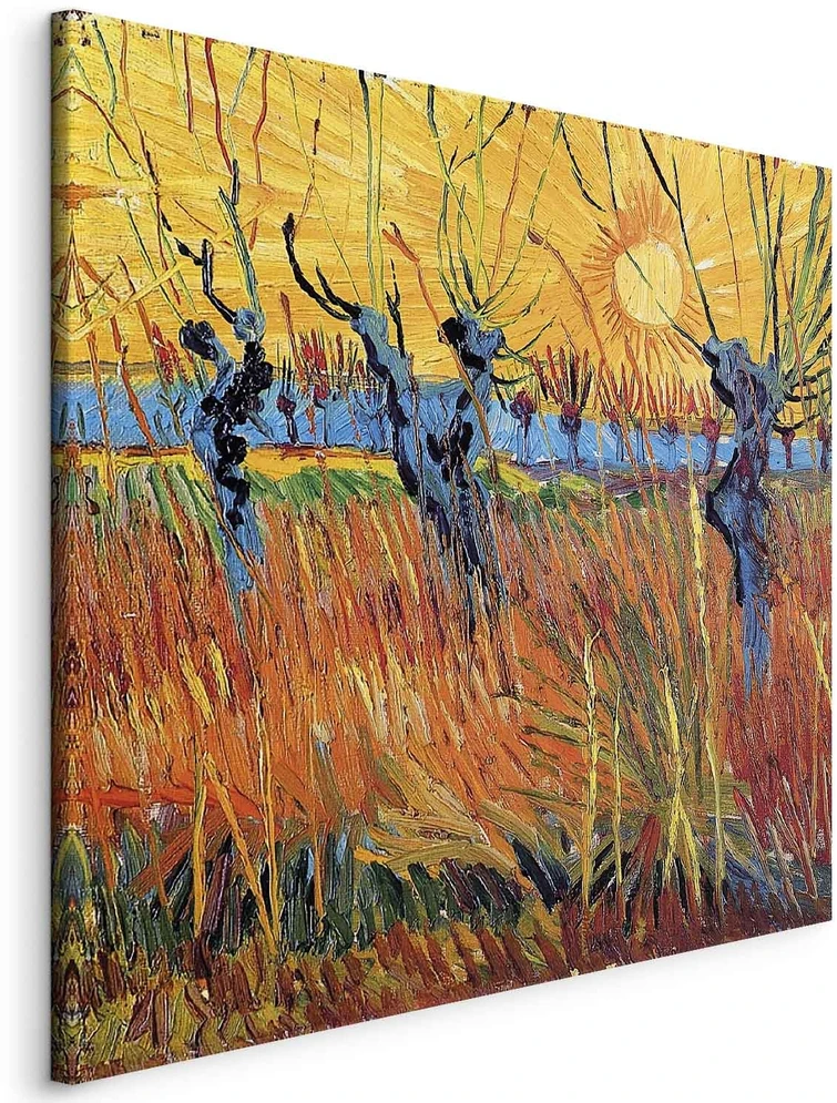 Paveikslas Vincent van Gogh - Gluosniai saulėlydyje