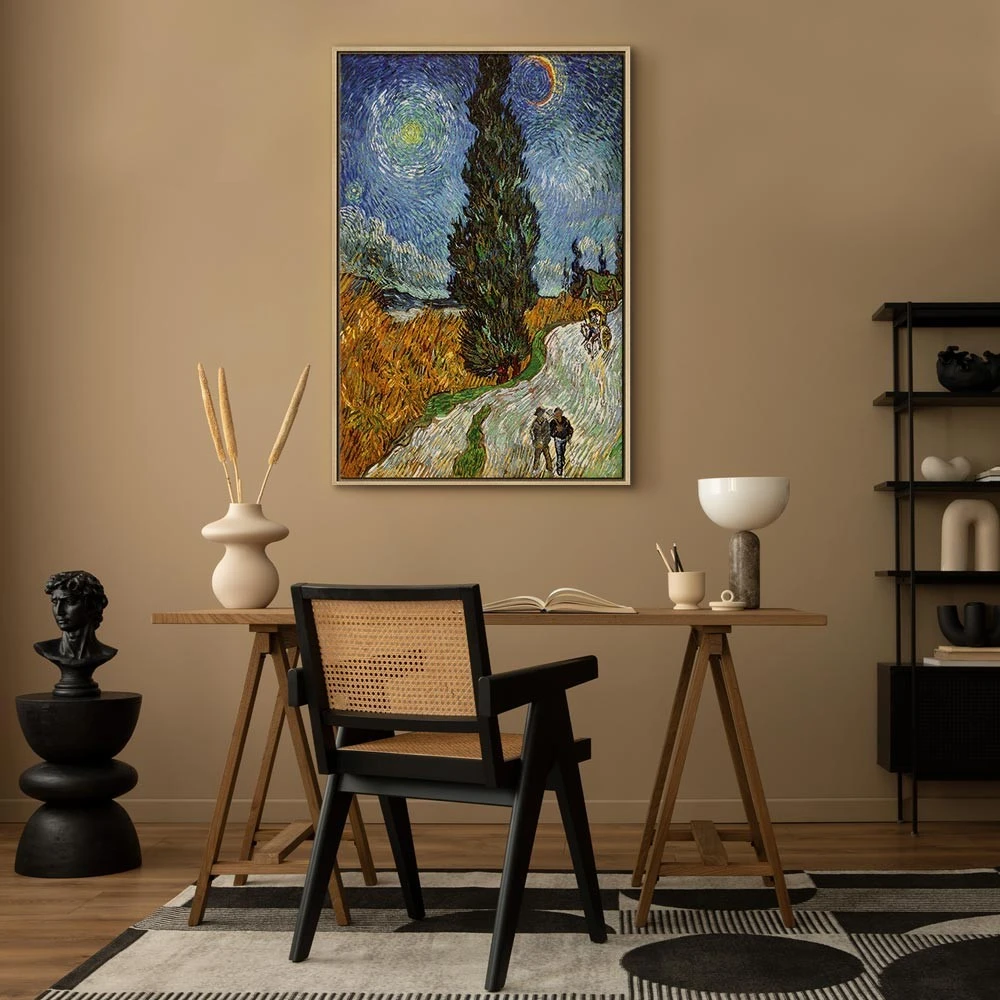 Paveikslas Vincent van Gogh - Kelias su kiparisu ir žvaigžde