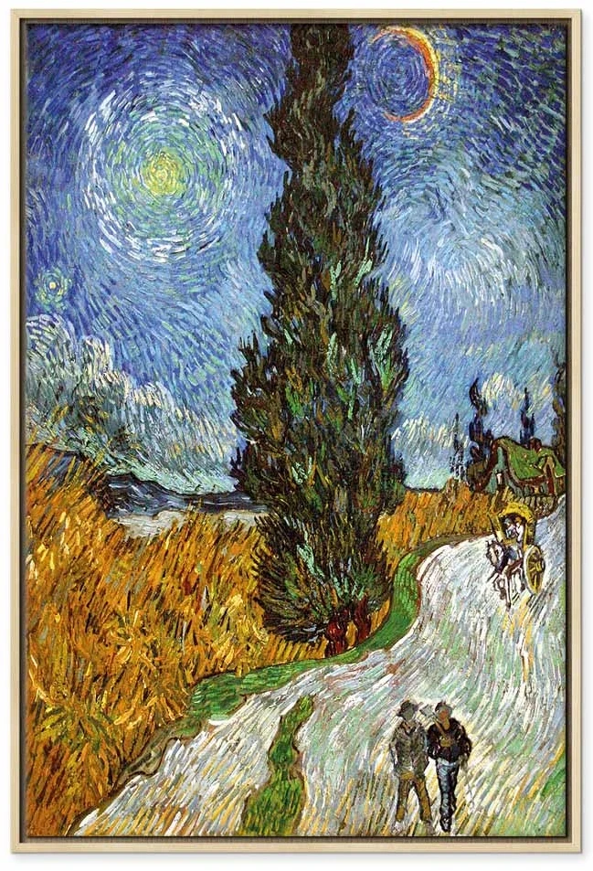 Paveikslas Vincent van Gogh - Kelias su kiparisu ir žvaigžde