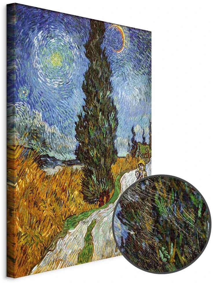 Paveikslas Vincent van Gogh - Kelias su kiparisu ir žvaigžde