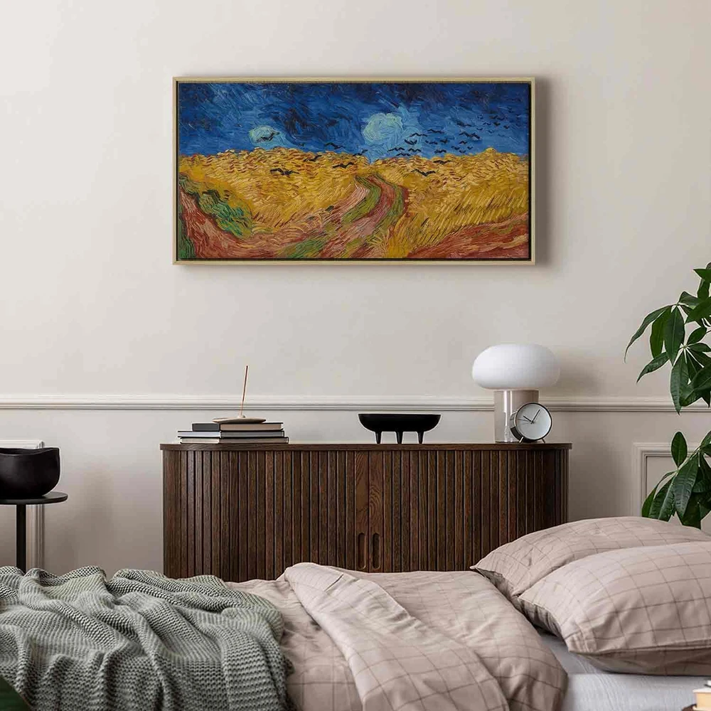 Paveikslas Vincent van Gogh - Kviečių laukas su varnomis