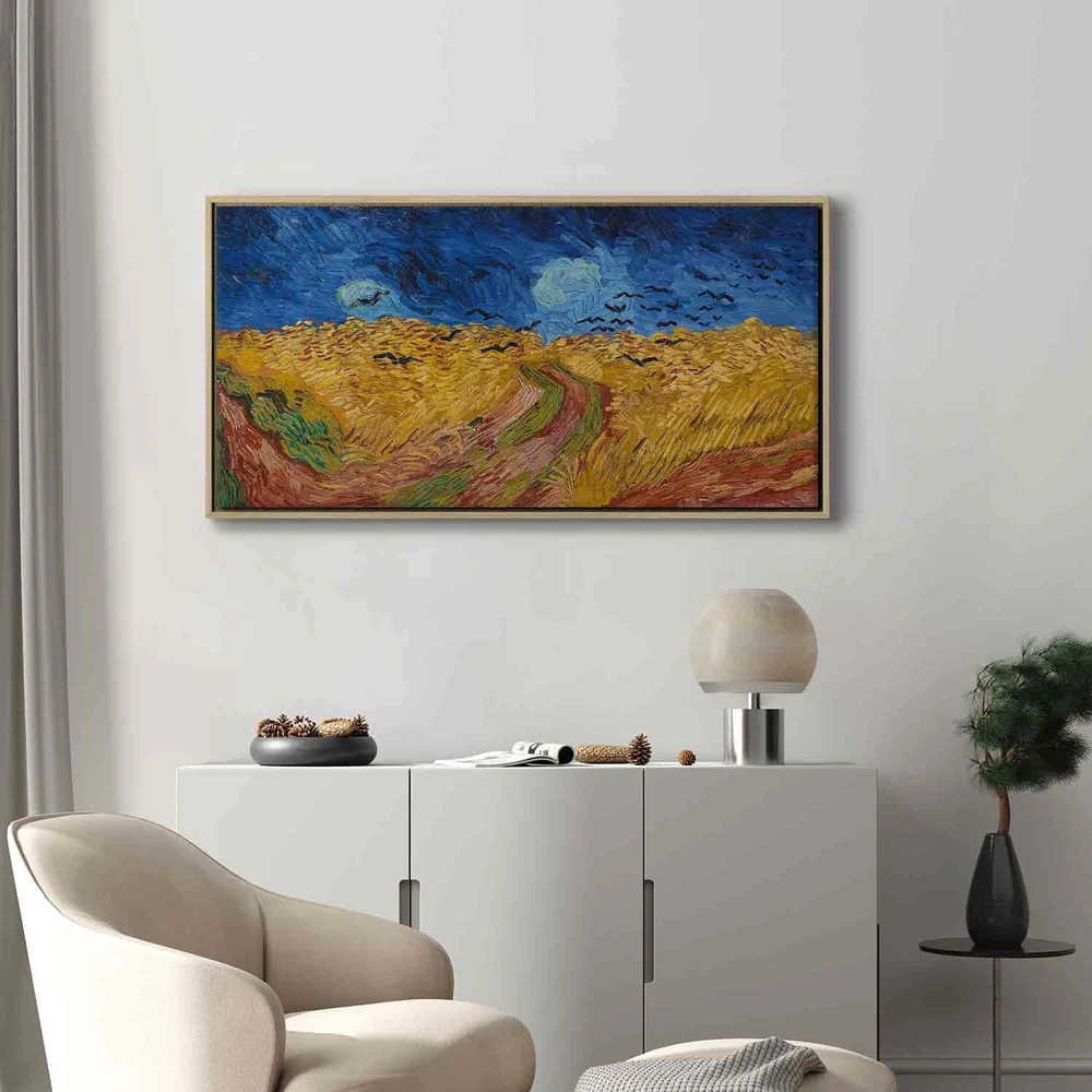 Paveikslas Vincent van Gogh - Kviečių laukas su varnomis