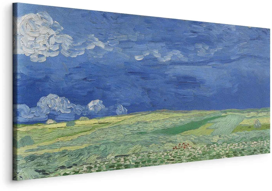 Paveikslas Vincent van Gogh - Kviečių laukas po audros debesimis