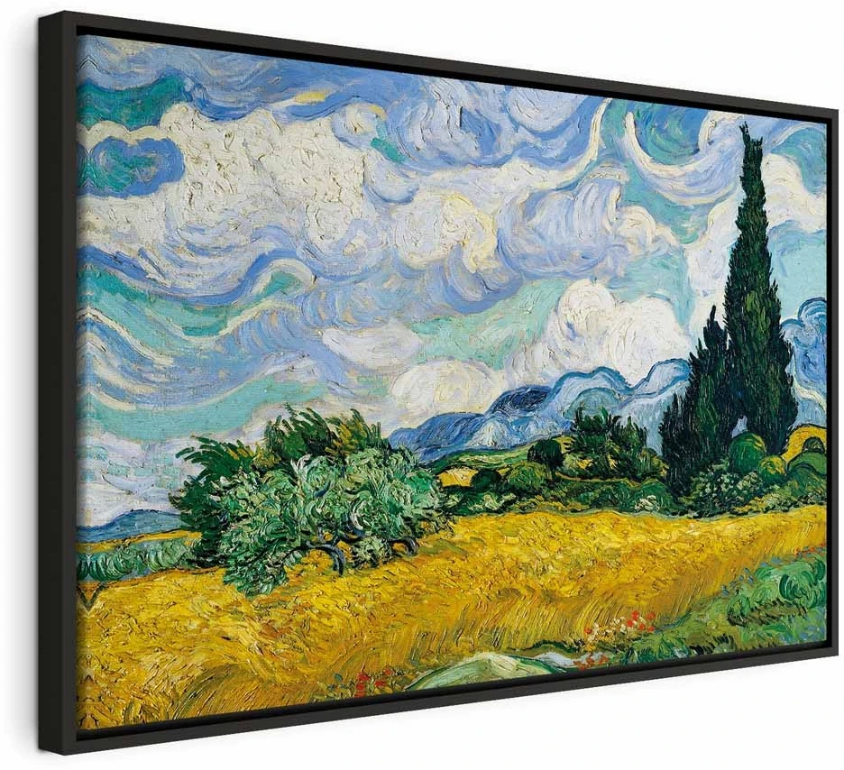 Paveikslas Vincent van Gogh - Kviečių laukas su kiparisais