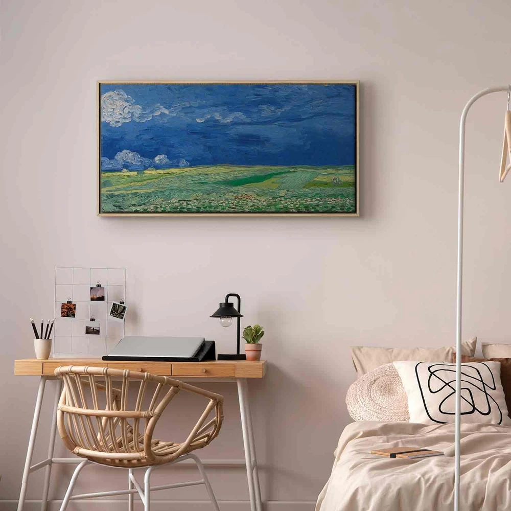 Paveikslas Vincent van Gogh - Kviečių laukas po audros debesimis