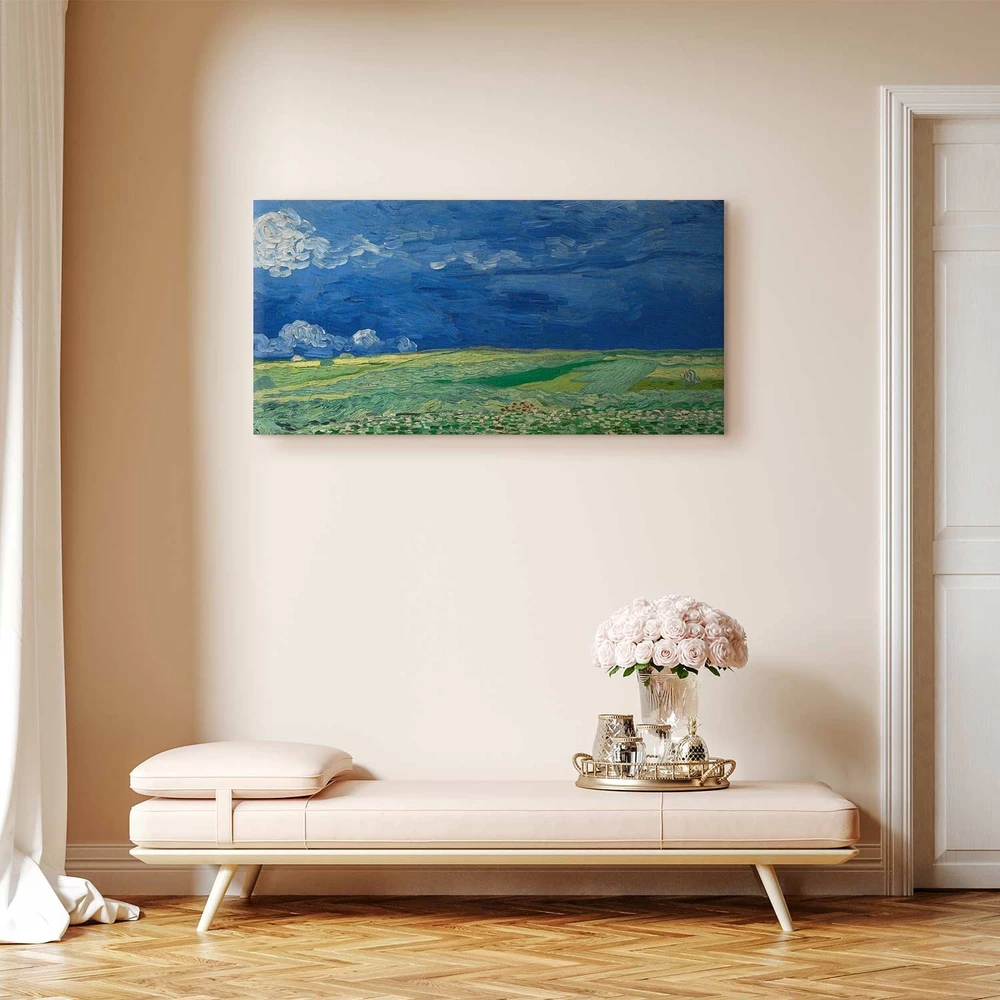 Paveikslas Vincent van Gogh - Kviečių laukas po audros debesimis