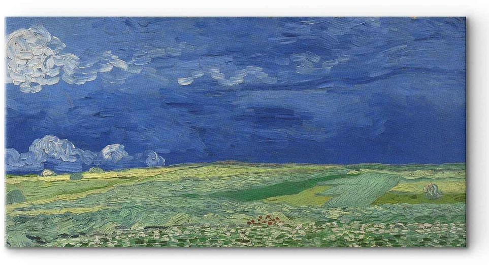 Paveikslas Vincent van Gogh - Kviečių laukas po audros debesimis