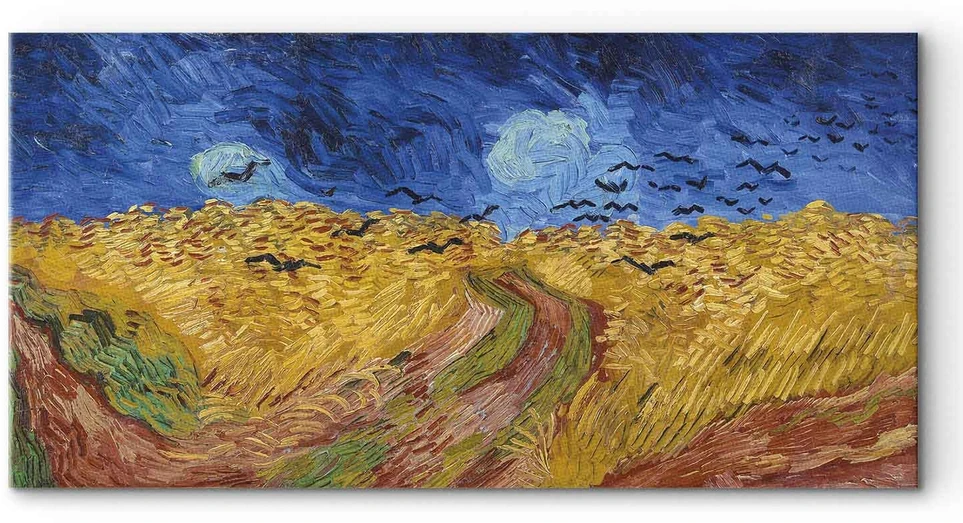 Paveikslas Vincent van Gogh - Kviečių laukas su varnomis