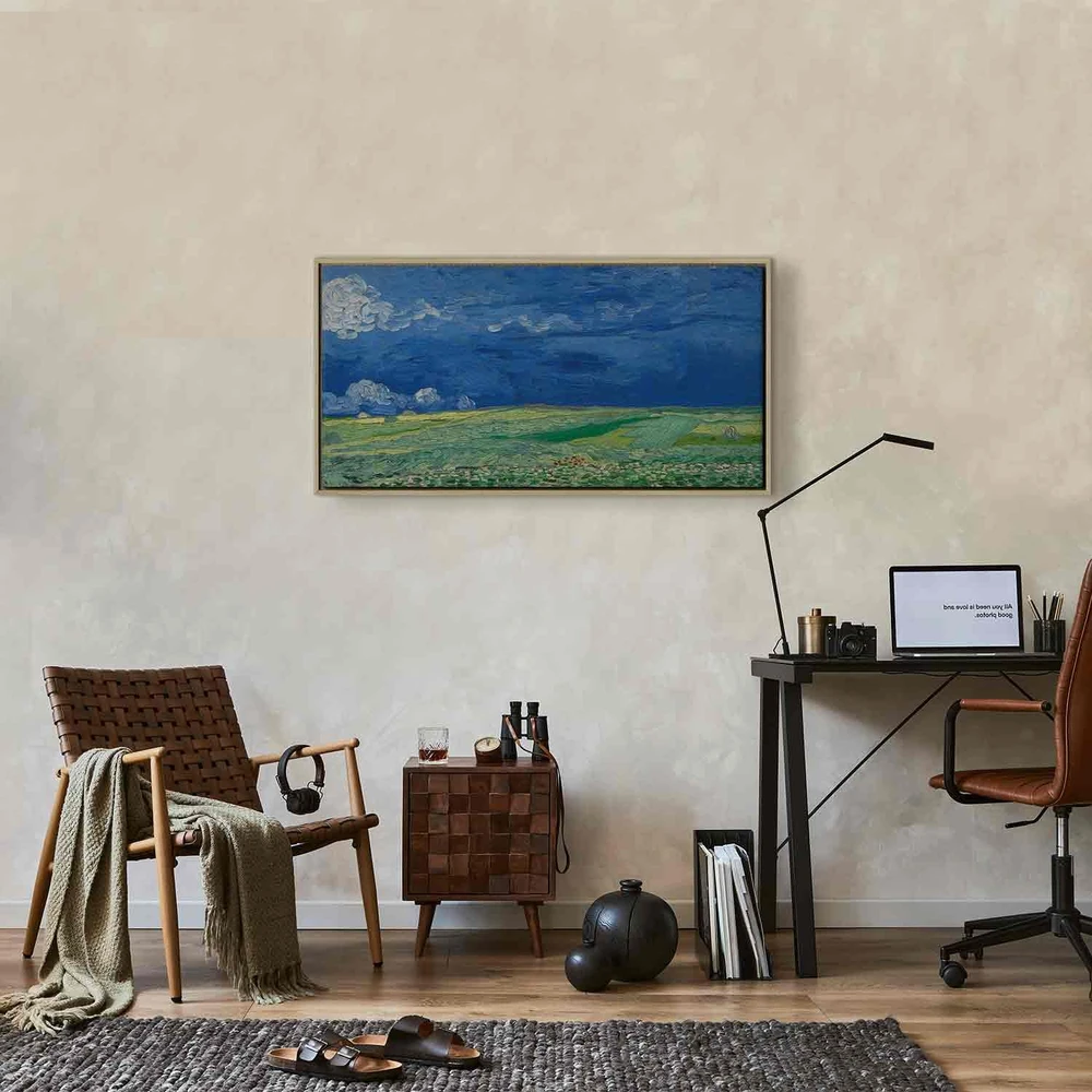 Paveikslas Vincent van Gogh - Kviečių laukas po audros debesimis
